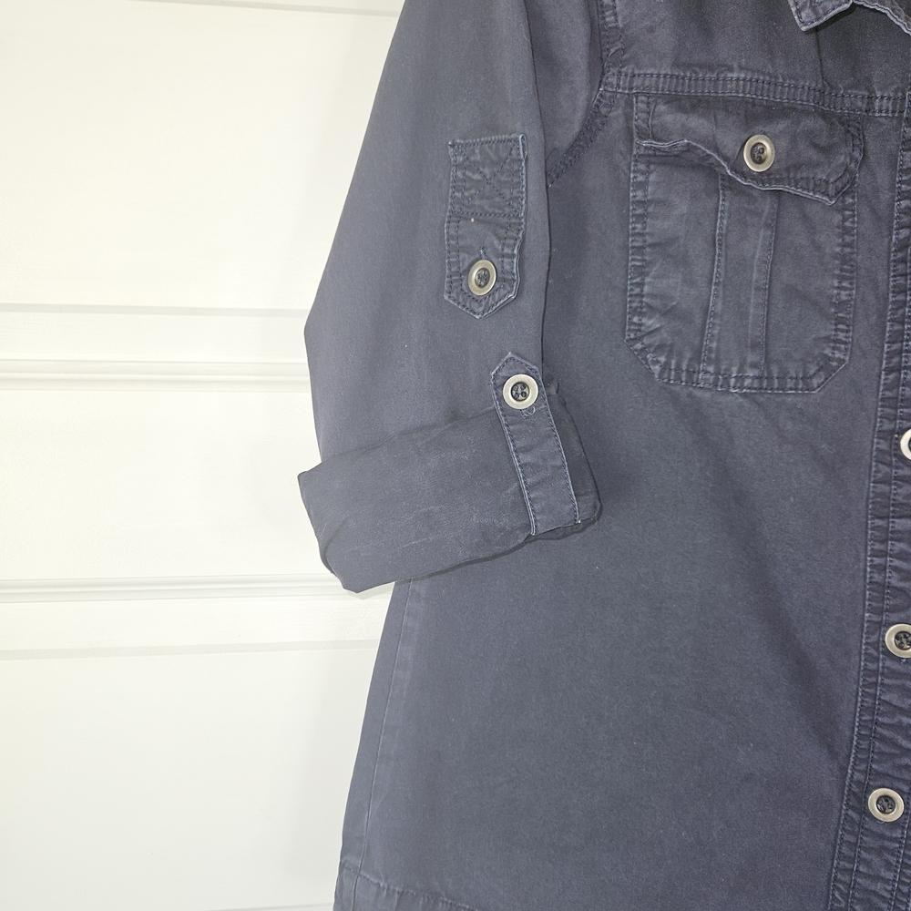 Ashley by 26 International Navy Blue Utility Shirt Jacket sz L - Picture 4 of 6